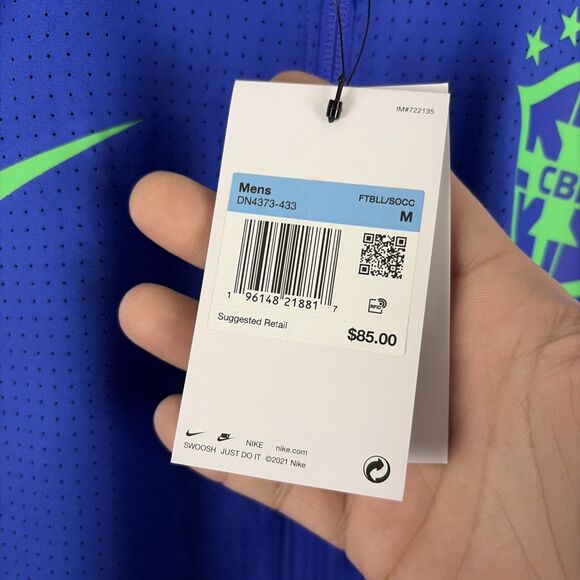 Nike Brazil National Team Dri-Fit Woven Soccer Jacket DN4373-433 Size Medium NWT - Picture 5 of 8